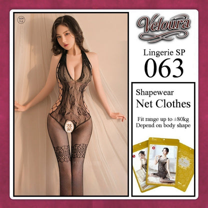 Pekalongan Veloura Bodysuit Spandek Sexy Lingerie Baju Shapewear Net Clothes - SP 063