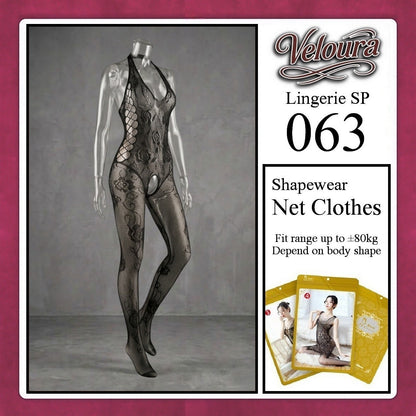 Pekalongan Veloura Bodysuit Spandek Sexy Lingerie Baju Shapewear Net Clothes - SP 063
