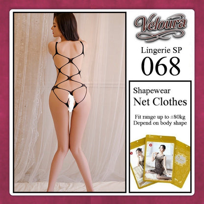 Pekalongan Veloura Bodysuit Spandek Sexy Lingerie Baju Shapewear Net Clothes - SP 068