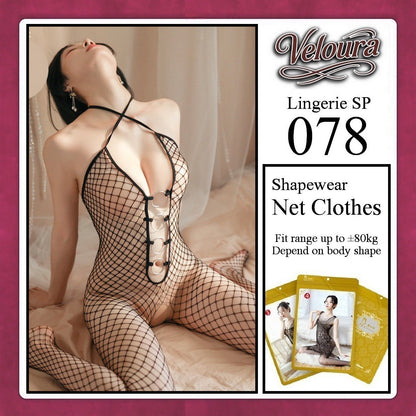 Pekalongan Veloura Bodysuit Spandek Sexy Lingerie Baju Shapewear Net Clothes - SP 078