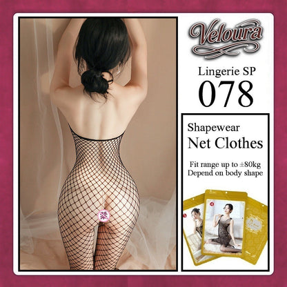 Pekalongan Veloura Bodysuit Spandek Sexy Lingerie Baju Shapewear Net Clothes - SP 078