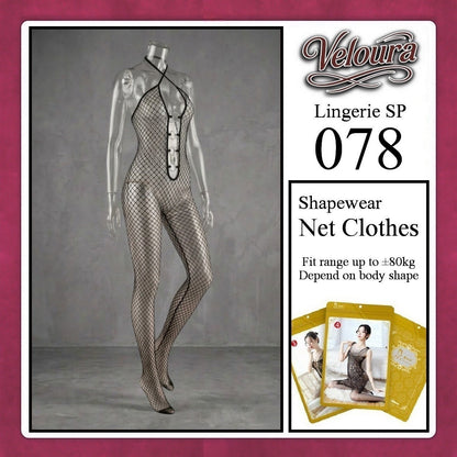 Pekalongan Veloura Bodysuit Spandek Sexy Lingerie Baju Shapewear Net Clothes - SP 078