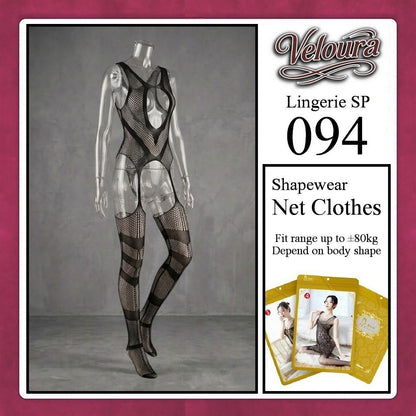 Pekalongan Veloura Bodysuit Spandek Sexy Lingerie Baju Shapewear Net Clothes - SP 094