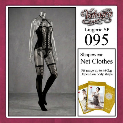 Pekalongan Veloura Bodysuit Spandek Sexy Lingerie Baju Shapewear Net Clothes - SP 095