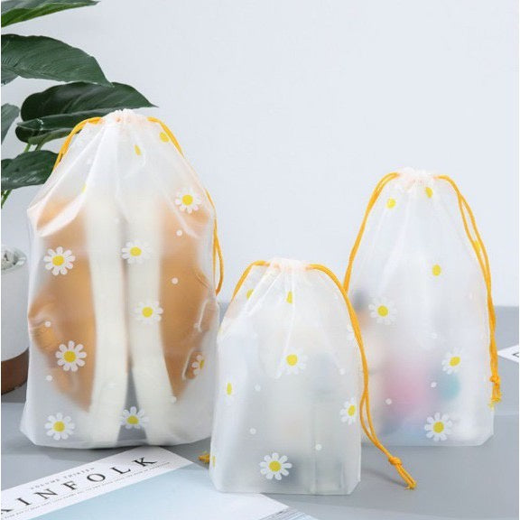HR-[POUCH SERUT] Travel Pouch Organizer Bag Tas Serut Tempat Penyimpanan Alat Make Up Mandi Waterproof