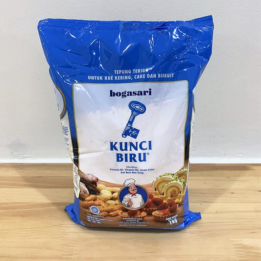 Pekanbaru Bogasari Tepung Terigu Premium Kunci Biru I Segitiga Biru I Cakra Kembar 1 Kg