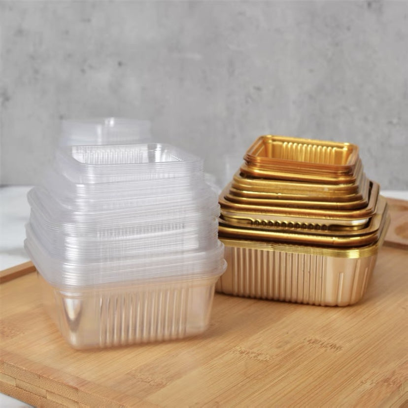 Pekanbaru Mooncake Tray / Alas Kue Bulan Warna Emas Dan Bening Berbagai Ukuran Per Pack
