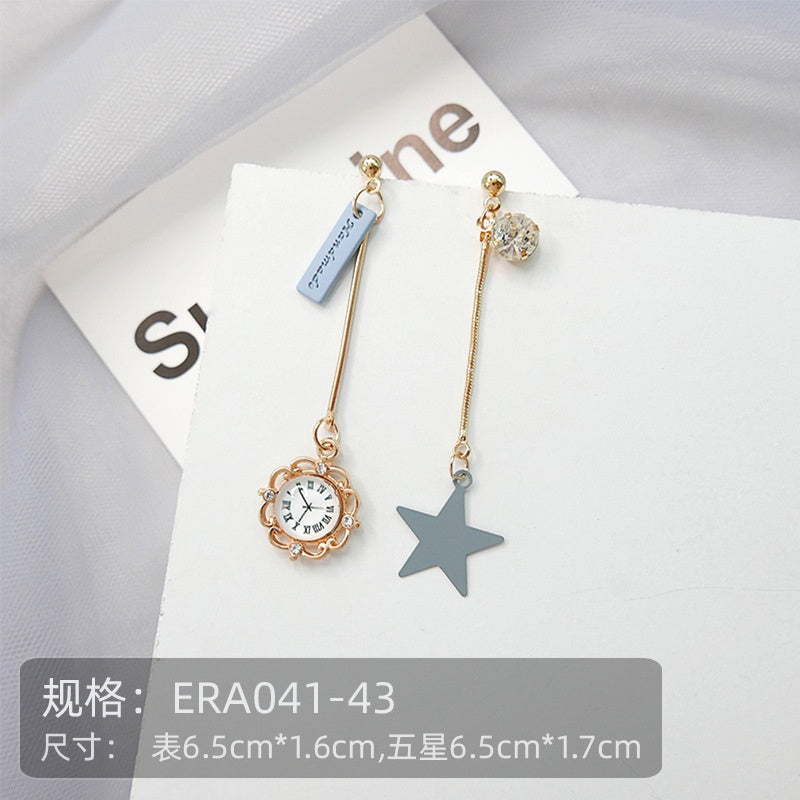 Anting Wanita Winter Snowflakes Jam Bintang Ekor Lumba Lumba Rusa Musim Salju Winter Season Woman Earrings Anting Berkualitas Natal Korean Style