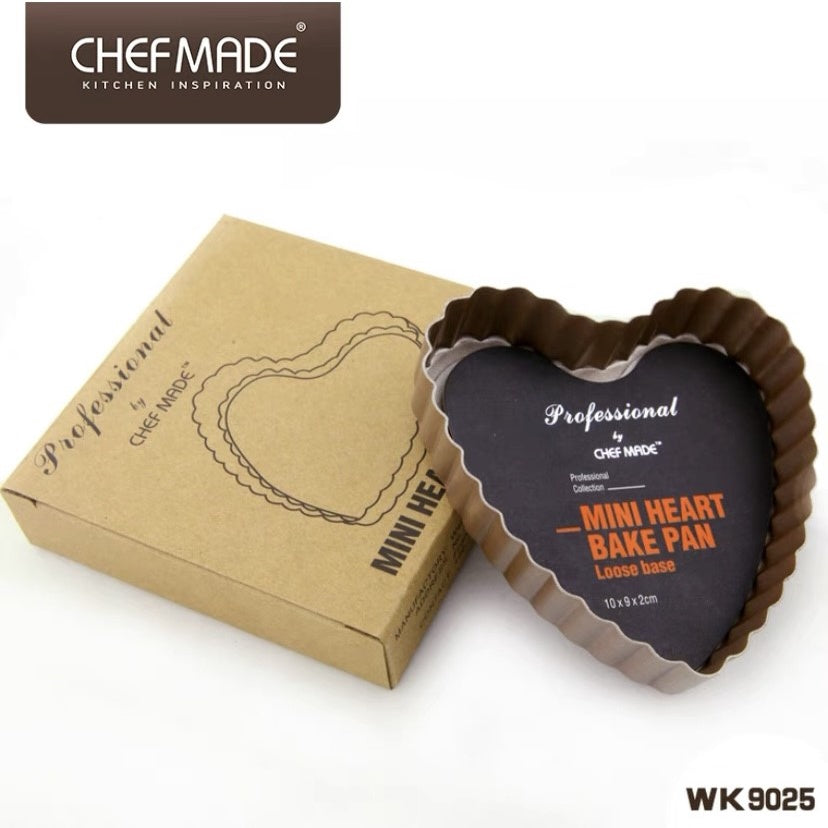 Pekanbaru Chefmade 4" Mini Heart Bake Pan / Loyang Bentuk Hati Mini Wk9025