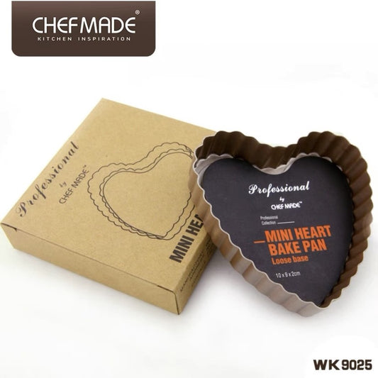 Pekanbaru Chefmade 4" Mini Heart Bake Pan / Loyang Bentuk Hati Mini Wk9025