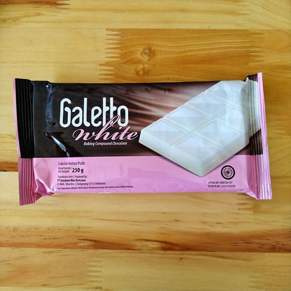 Pekanbaru Galetto Baking Compound Chocolate Dark & White / Coklat Compound Hitam Putih 250Gr