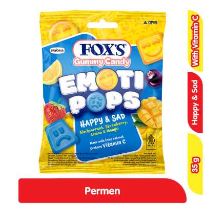 Permen Fox's / Foxs Candy / Crystal Clear Candies / Barley Mint & Cherry Mints / Lemon & Apple - COD