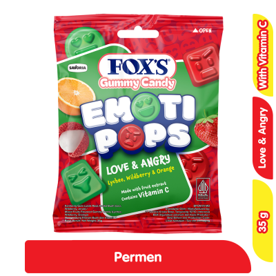 Permen Fox's / Foxs Candy / Crystal Clear Candies / Barley Mint & Cherry Mints / Lemon & Apple - COD