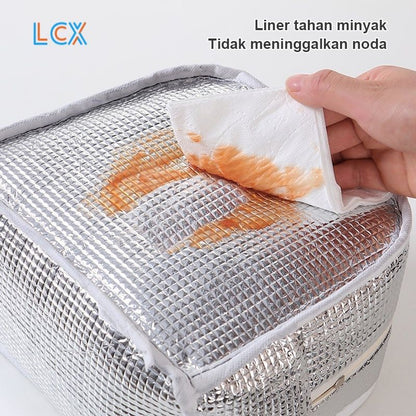 Pekanbaru Tas Bekal Makanan Makan Anti Air Makanan Bento Elegan Aluminium Foil Lunch Bag Anti Basah