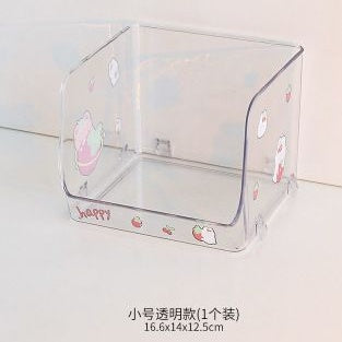 Rak Putih Transparan Akrilik Clear Rak Penyimpanan Barang Aesthetic Stationary Kit Room Decoration Tempat Simpan Barang Desk Organizer Lucu Unik