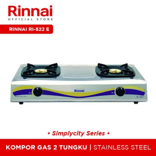 Pekanbaru Kompor Gas Rinnai Rl-522E - Kompor Gas 2 Tungku / Ri 522 E / Rinnai 522E