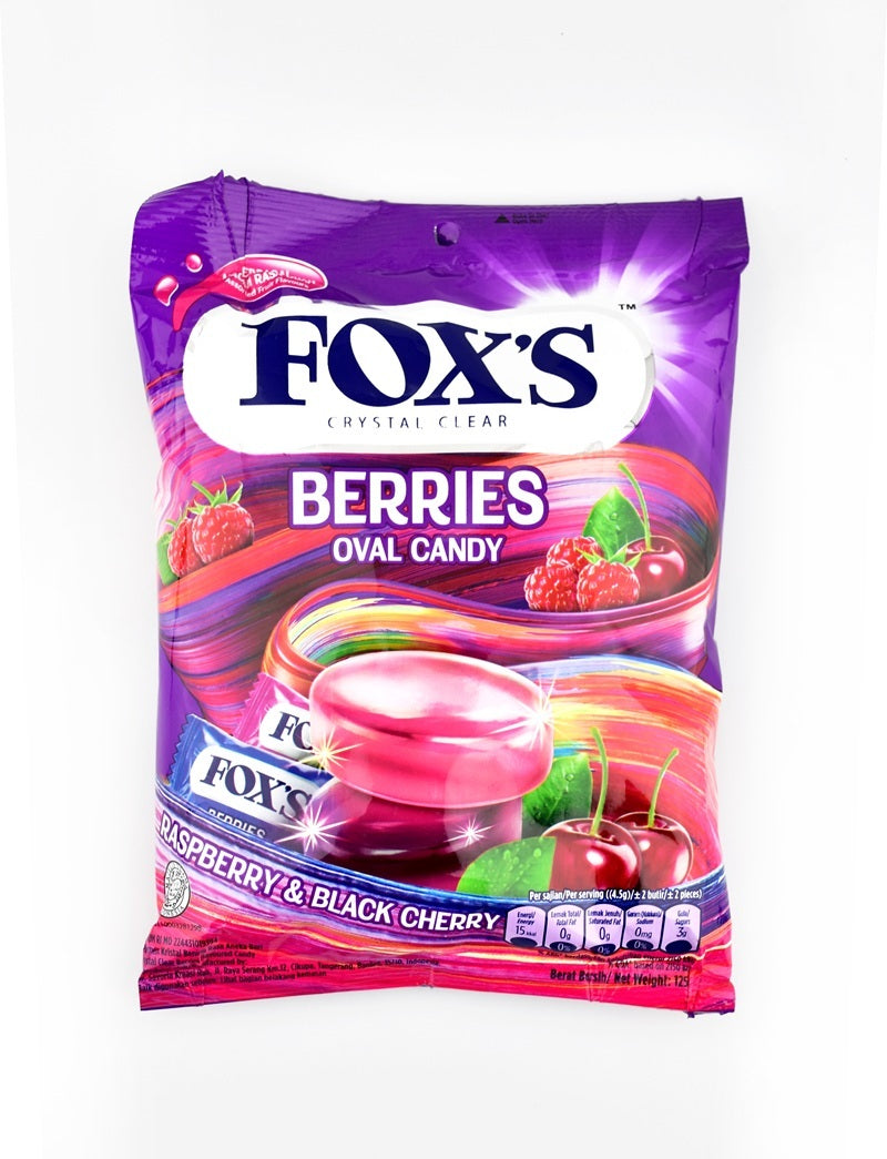 Permen Fox's / Foxs Candy / Crystal Clear Candies / Barley Mint & Cherry Mints / Lemon & Apple - COD