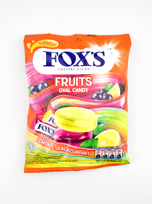 Permen Fox's / Foxs Candy / Crystal Clear Candies / Barley Mint & Cherry Mints / Lemon & Apple - COD