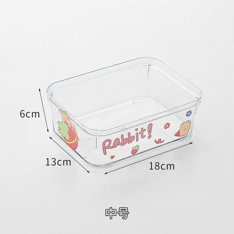 Rak Penyimpanan Barang Transparan Clear Drawer Aesthetic Stationary Kit Room Decoration Tempat Simpan Barang Bening Organizer