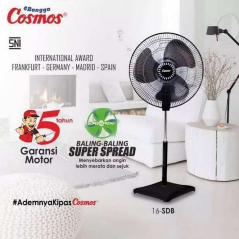 Pekanbaru Cosmos Stand Fan 16 Sdb / Kipas Angin Berdiri Cosmos 16Sdb / 16-Sdb