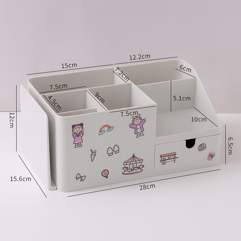 Tempat Pena With Additional Rak Buku Aesthetic Room Desk Organizer Dengan Laci 5 Sekat Tempat Penyimpanan Pena Buku Stationary Kit Lengkap Adjustable