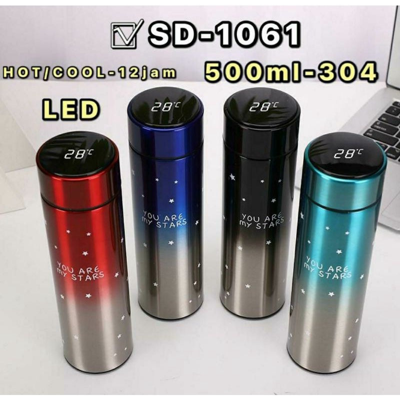 Termos LED Display / Termos LED Suhu Portable Stainless Steel 500 Ml