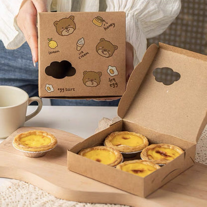 Pekanbaru Box / Kotak Egg Tart / Pizza / Cupcake Motif Lucu Berbagai Ukuran