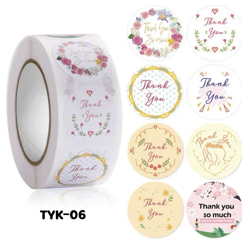 Pekanbaru Sticker / Stiker Hampers Bulat Thank You Per Pack