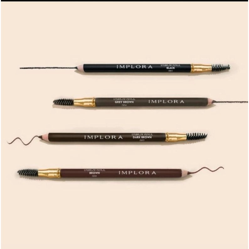 Pekanbaru Implora Pensil Alis 2 In 1  /Pensil Alis+ Serutan+Sisir Alis/Sulam Alis