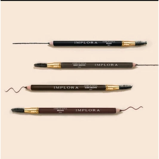 Pekanbaru Implora Pensil Alis 2 In 1  /Pensil Alis+ Serutan+Sisir Alis/Sulam Alis