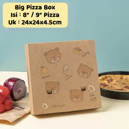 Pekanbaru Box / Kotak Egg Tart / Pizza / Cupcake Motif Lucu Berbagai Ukuran