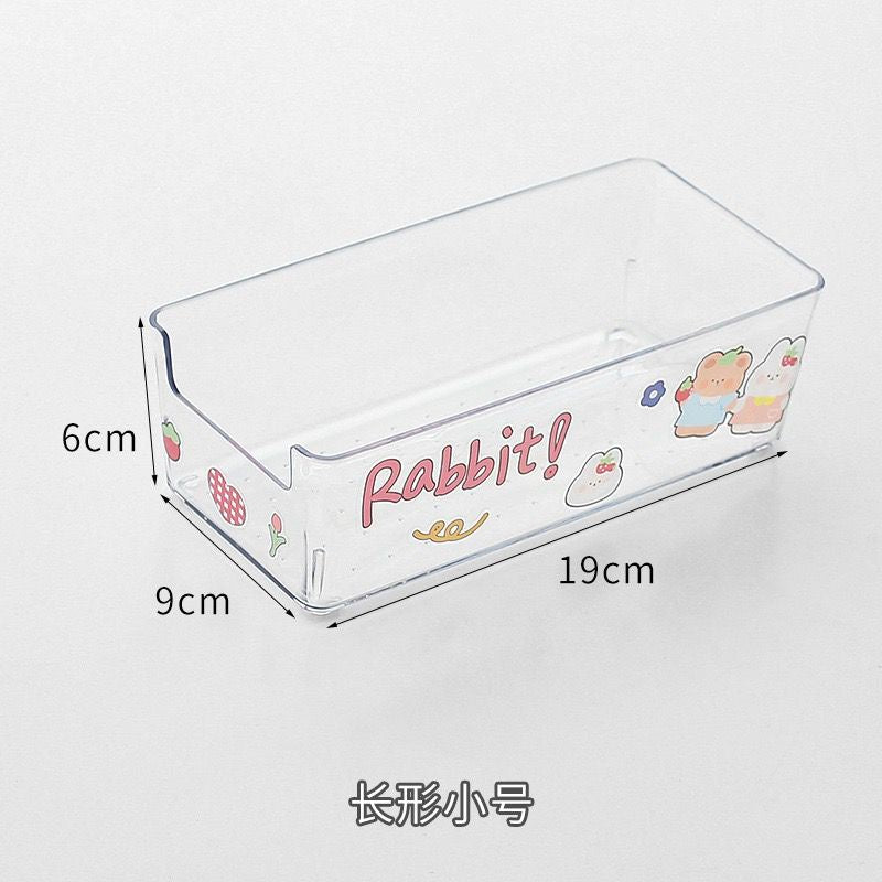 Rak Penyimpanan Barang Transparan Clear Drawer Aesthetic Stationary Kit Room Decoration Tempat Simpan Barang Bening Organizer