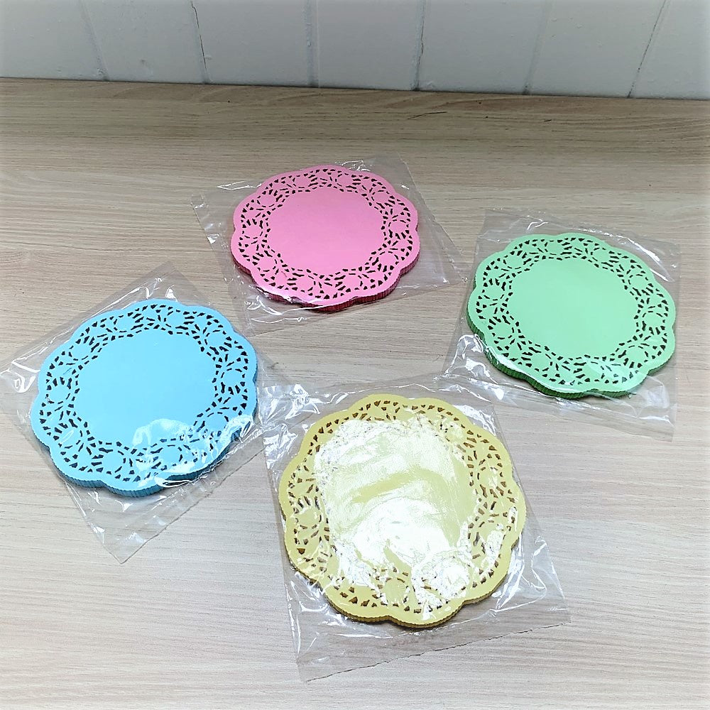 Pekanbaru Dragon Pack Round Paper Doyleys / Kertas Doilies Bulat Warna Per Pack