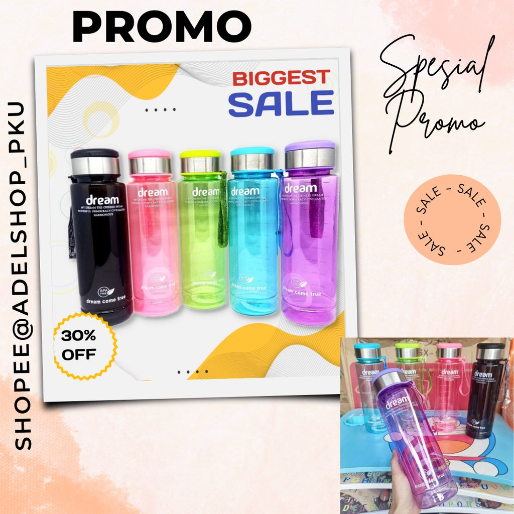 ( Free Bubble) Botol Minum Sporty Dream 1 Liter / My Bottle Botol Minum BPA FREE B 028 Drink Bottle Sporty