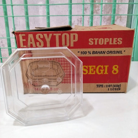Pekanbaru Toples Easytop 1107 (450G) Segi 8 Per Box (Instan Only)
