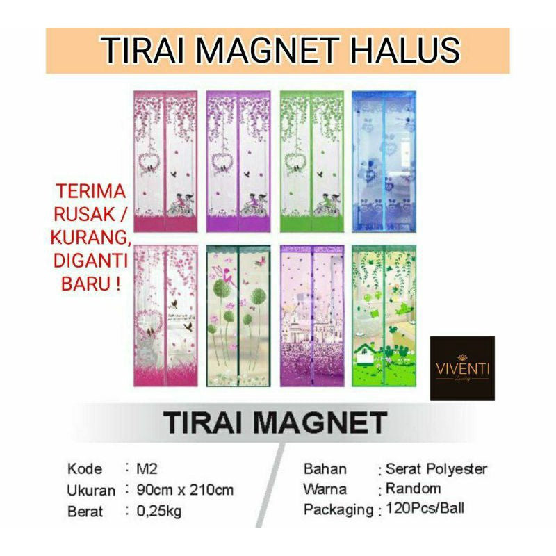 Tirai magnet atau tirai anti nyamuk bahan halus
