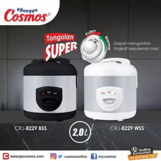 Pekanbaru Magic Com Cosmos Crj-8229 Wss / Bss[2 L] / Rice Cooker / Penanak Nasi Crj 8229