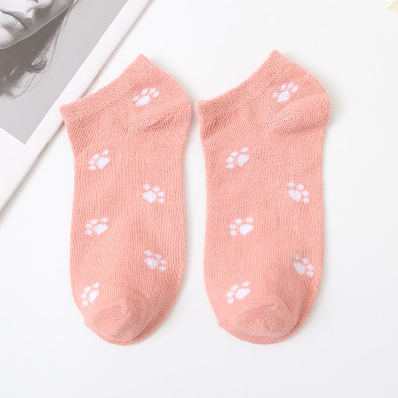 Kaos Kaki Kucing Lucu Pink Cat Women Socks Import Kaos Kaki Berkualitas Pinky Imut Korean Style