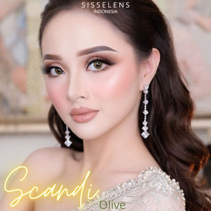 Pekanbaru Softlens Sisse Lens Scandi Gray/Hazel/Olive Normal Hingga Minus 14.5Mm Softlens Tanpa Ring