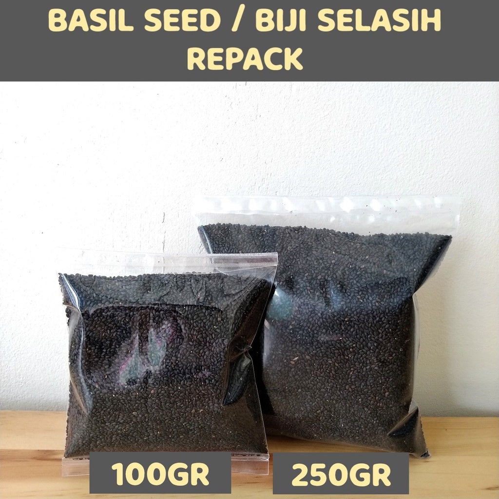 Pekanbaru Basil Seeds / Biji Selasih Repack 100Gr 250Gr