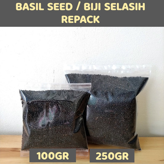 Pekanbaru Basil Seeds / Biji Selasih Repack 100Gr 250Gr