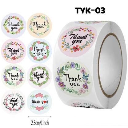 Pekanbaru Sticker / Stiker Hampers Bulat Thank You Per Pack