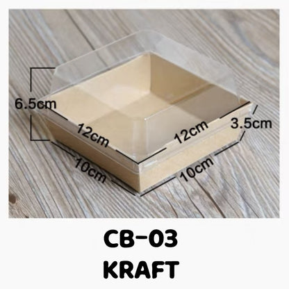 Pekanbaru Mini Cake Box / Kotak Kue Mini Warna Kraft Putih Dengan Tutup