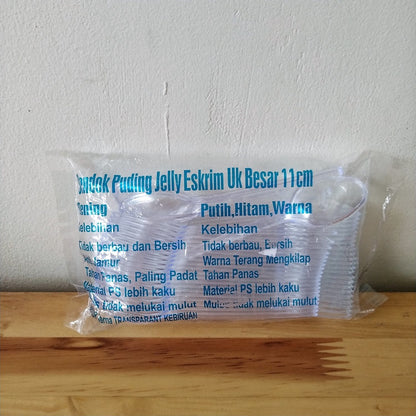 Pekanbaru Disposable Cutlery / Sendok Jelly Mika Bening Per Pack