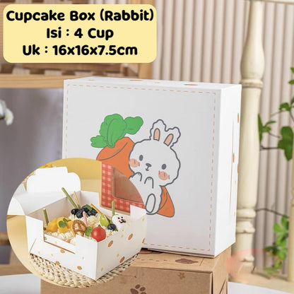 Pekanbaru Box / Kotak Egg Tart / Pizza / Cupcake Motif Lucu Berbagai Ukuran