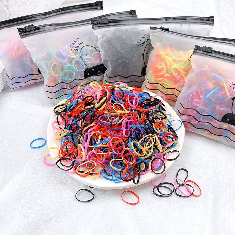 Pekanbaru Free Pouch - 1000Pcs S Ikat Rambut Karet Jepang Anak / Ikat Rambut