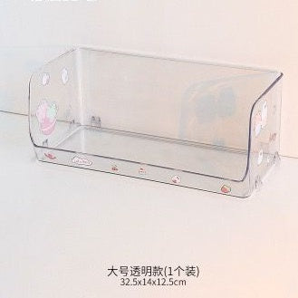 Rak Putih Transparan Akrilik Clear Rak Penyimpanan Barang Aesthetic Stationary Kit Room Decoration Tempat Simpan Barang Desk Organizer Lucu Unik
