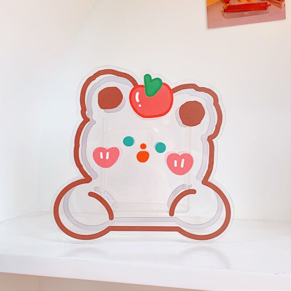 Penholder Motif Unik Lucu Aesthetic Ins Tempat Penyimpanan Pena Akrilik Lucu Karakter Cartoon Korean Style Acrylic Stationary Kit Desk Organizer Cute Cartoon Pen Holder Transparan