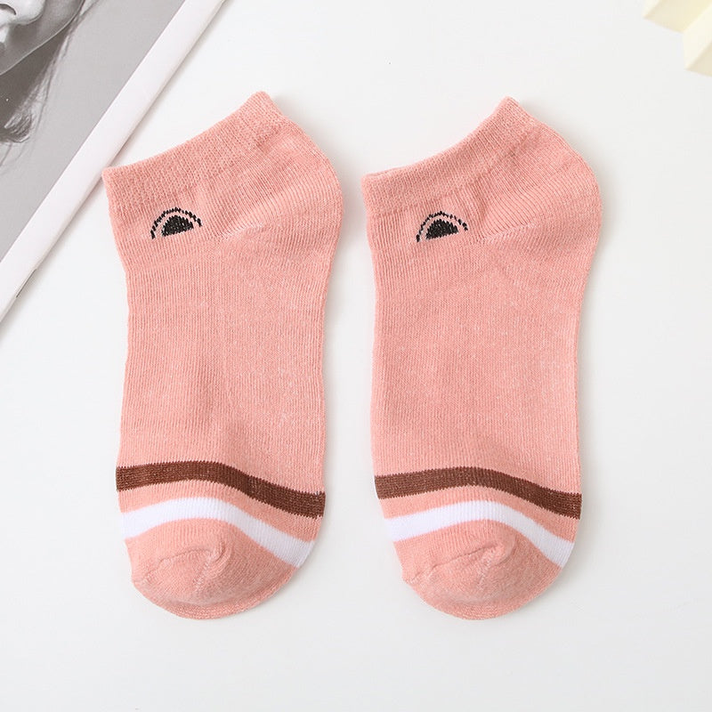 Kaos Kaki Kucing Lucu Pink Cat Women Socks Import Kaos Kaki Berkualitas Pinky Imut Korean Style