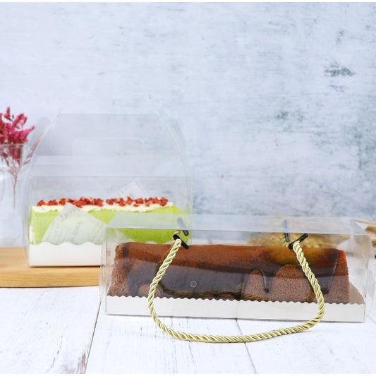 Pekanbaru Roll Cake Box / Kotak Bolu Gulung Mika Bening